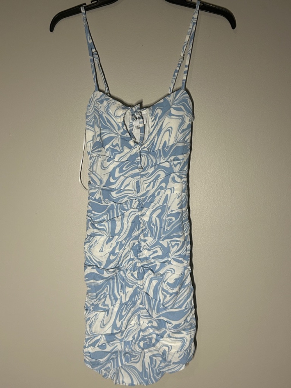 2for20 - Sky to Moon Blue & White Swirl Slip Dress